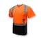 Radians Short Sleeve Hi-Vis Black Bottom Shirt, Type R Class 2, Type R Class 2, Birdseye Mesh, 5X ST11B-2POS-5X - alternate 1
